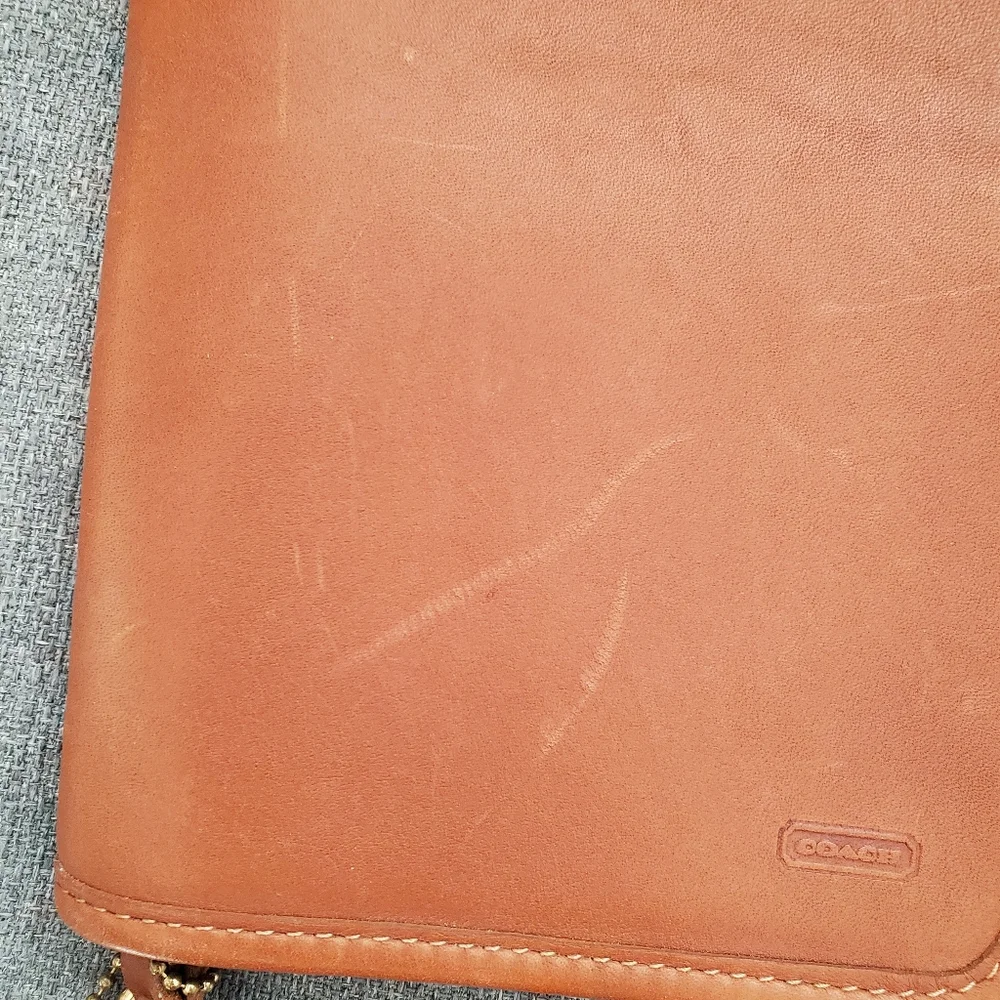 COACH VINTAGE BRITISH TAN LEATHER ACCESSORY'S/TIE TRAVEL CASE - Picture 14 of 16